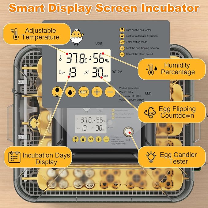 63 Egg Incubator for Hatching Eggs - Image 6
