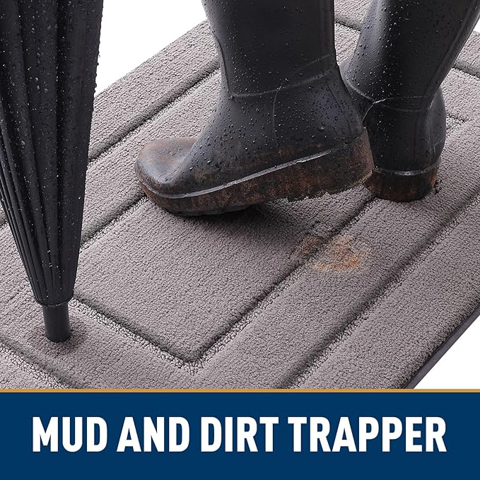 Smiry Dog Door Mat for Muddy Paws, Absorbs Moisture and Dirt, Low-Profile - Image 2
