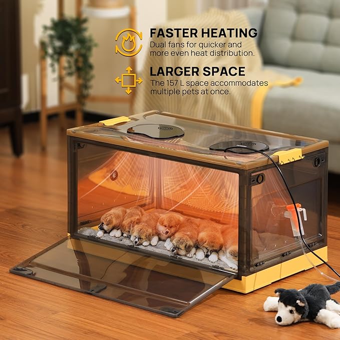 TURBRO 157 L Pet Incubator for Puppies and Kittens, Temperature and Humidity - Image 4