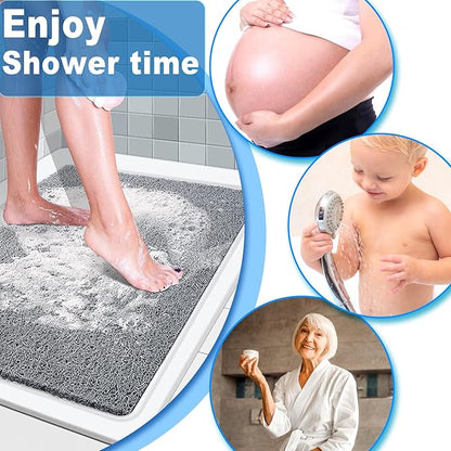 Shower Mats Non Slip for Elderly, 24x47’’Extra Lager Loofah Shower Mat - Image 5