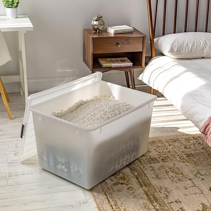 IRIS USA 144 Qt Stackable Plastic Storage Bins - Image 7