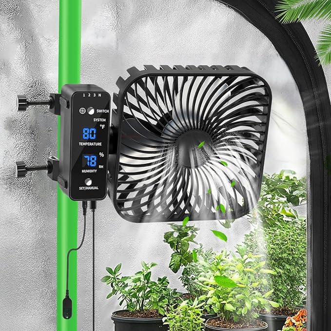 Grow Tent Fan 6”, LCD Display by DAOTAILI