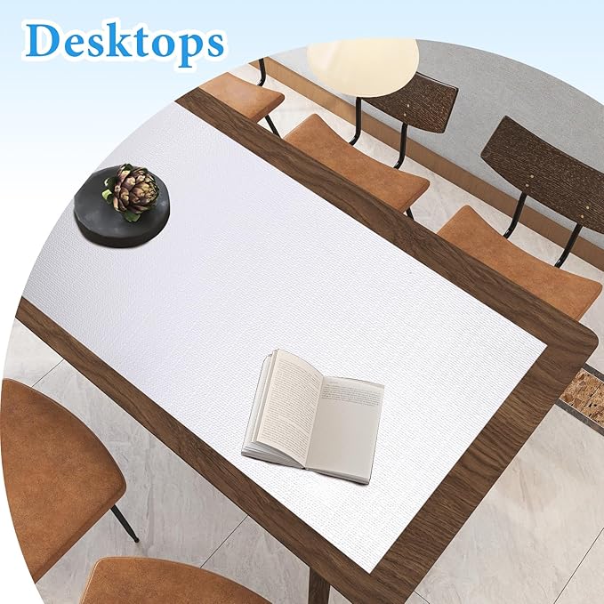 Shelf Liners for Kitchen Cabinets 17in x 30FT Non Adhesive Drawer Liner White - Image 7
