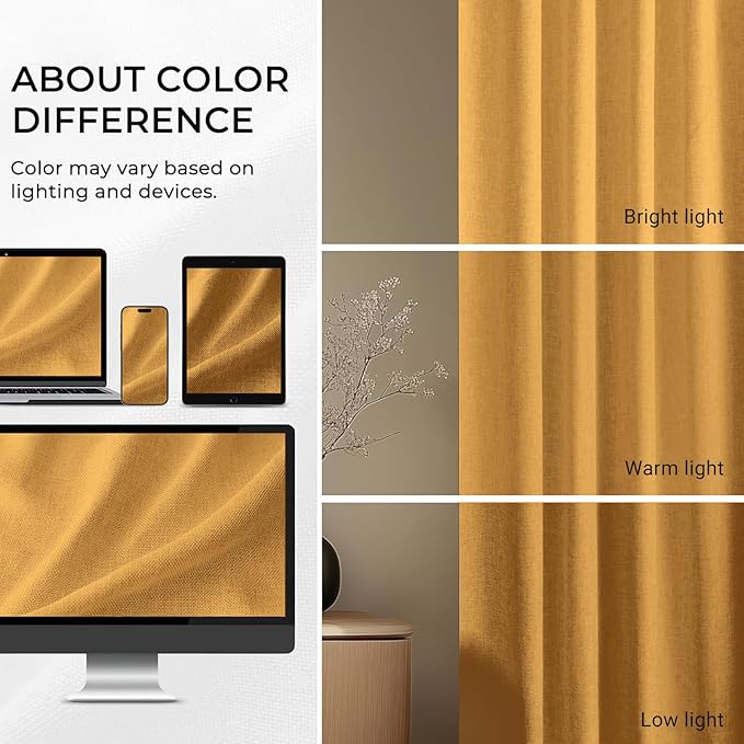 INOVADAY Thermal Sliding Door Curtains 100% Blackout Curtains - Image 6