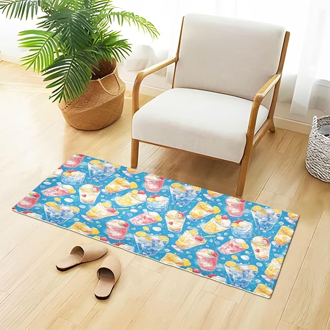 Summer Drink Cool Ice Blue Decorative mats - Image 4