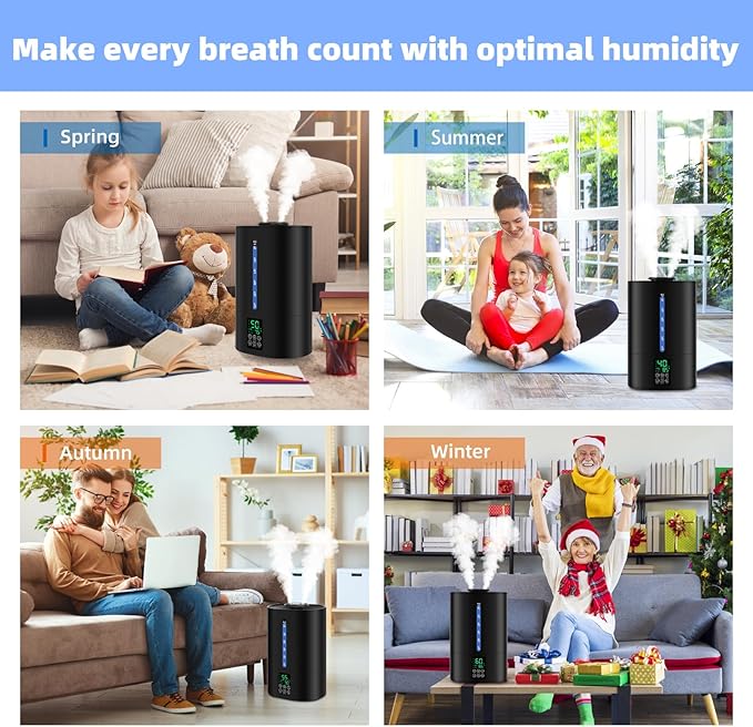 6L Humidifiers for Bedroom Large Room Home, Cool and Warm Humidifier for Plants - Image 6