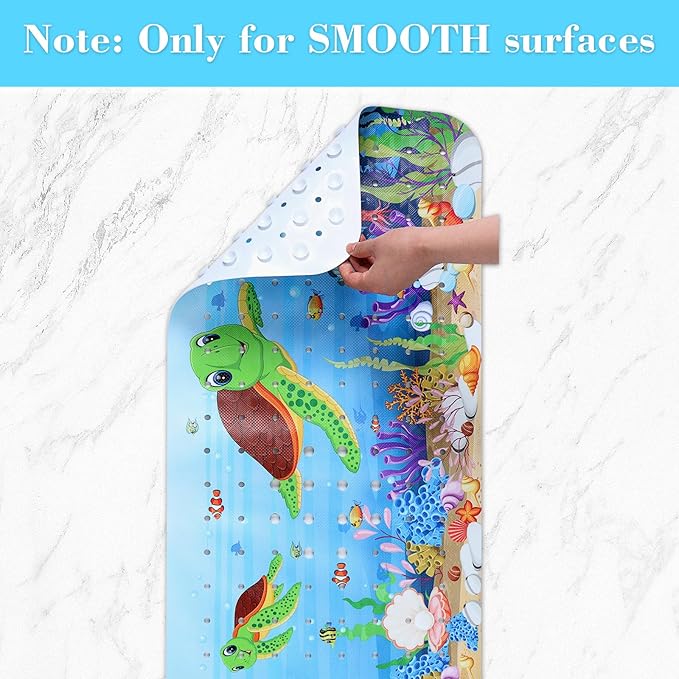 Bath Mat for Tub Non Slip, Machine Washable Anti-Slip Cartoon Baby Bathtub - Image 4
