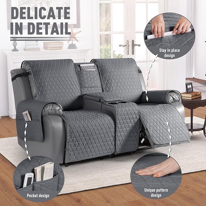 TAOCOCO 100% Waterproof Loveseat Recliner Couch Sofa Covers - Image 6