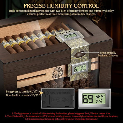 TISFA Cigar Humidor Cedar Wood Cigar Box - Image 9