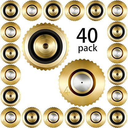 Hotop 40 Pieces Brass Misting Nozzle, Low Pressure Atomizing Mist Nozzle by HOTOP