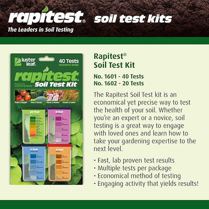 Rapitest Soil Test Kit for Gardens, Vegetables, Flowers and Lawns. USA designed - Image 9