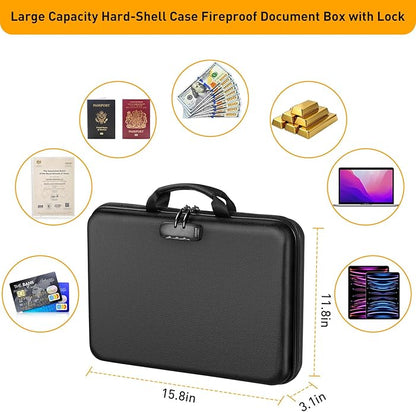 Fireproof Document Organizer Bag, 5200℉ File Organizer Safe Box, Hard Shell - Image 5