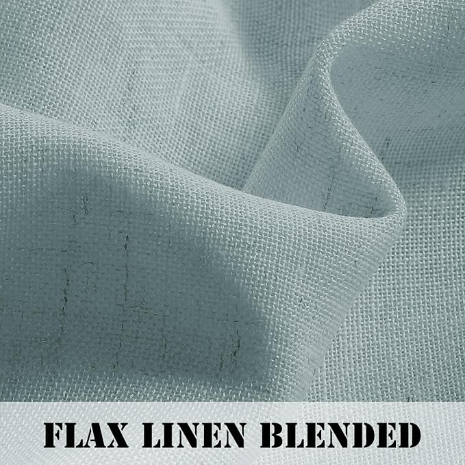 H.VERSAILTEX Linen Curtains Elegant Natural Linen Semi Sheer Curtains Energy - Image 3