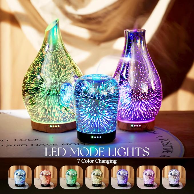 Porseme Essential Oil Diffuser, Aromatherapy Ultrasonic Cool Mist Humidifier - Image 2
