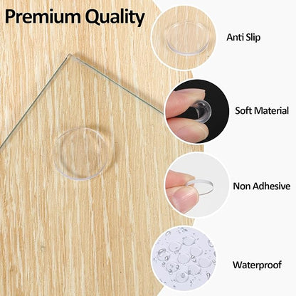 30 PCS Glass Table Top Anti Slip Bumpers, Round Glass Table Top Bumpers - Image 3