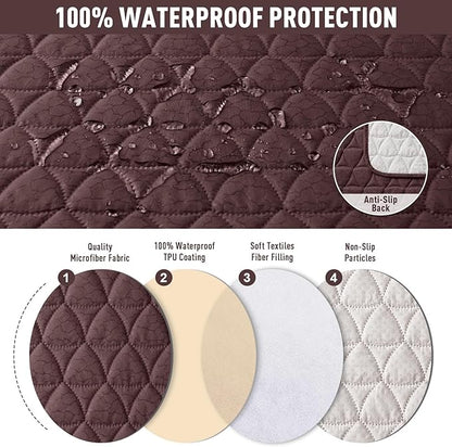 TAOCOCO 100% Waterproof Recliner Cover, Non-Slip Washable Reclining Couch Cover - Image 4