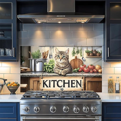 NYZE Kitchen Backsplash Stickers Waterproof Stove Backsplash Protector by GIVEYOUTHEBEST