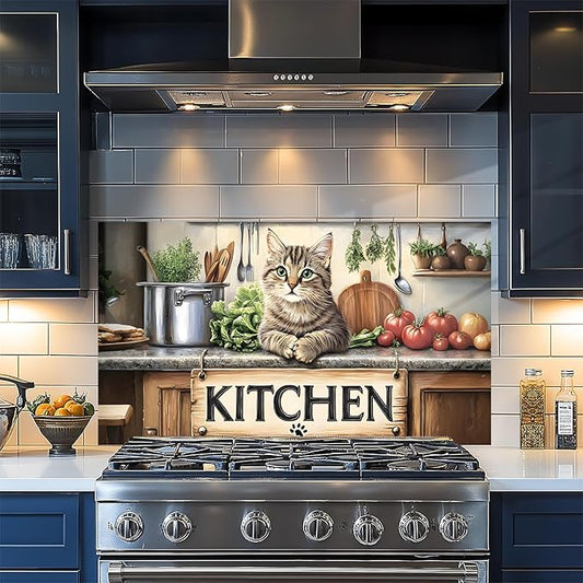 NYZE Kitchen Backsplash Stickers Waterproof Stove Backsplash Protector by GIVEYOUTHEBEST