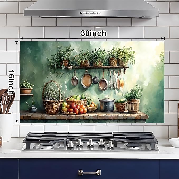 NYZE Kitchen Backsplash Stickers Waterproof Stove Backsplash Protector - Image 2