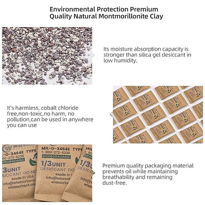 Kraft Clay Desiccants Packs for Safe, 11 Gram 270 Pack Dehumidifier for Gun Safe - Image 4
