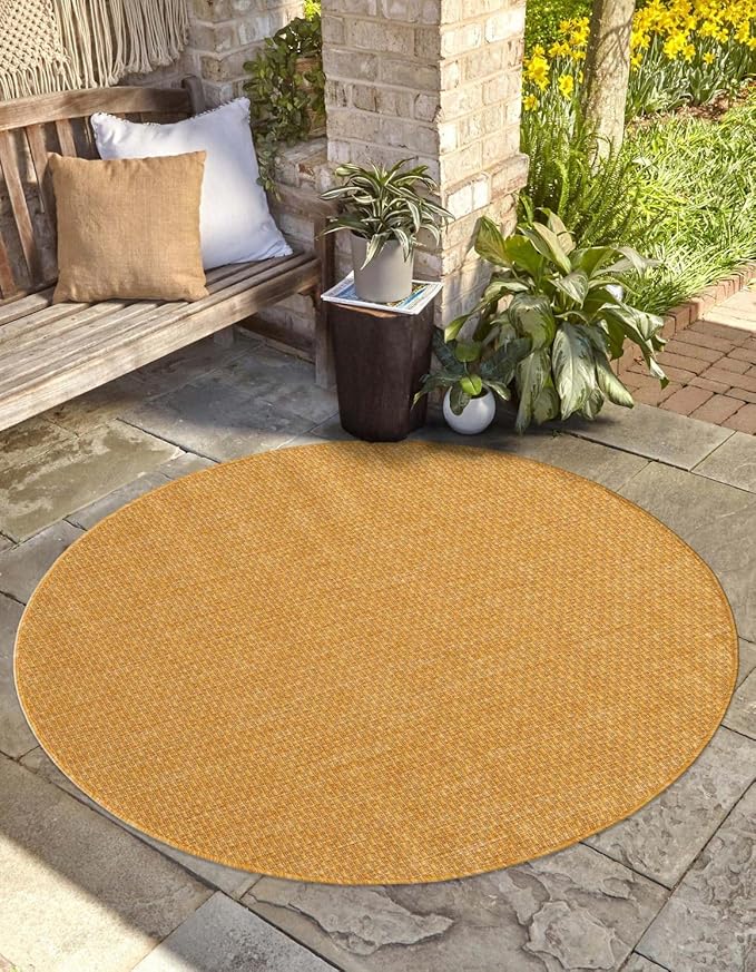 Unique Loom Collection Casual Transitional Solid Heathered Indoor/Outdoor by UniqueLoom