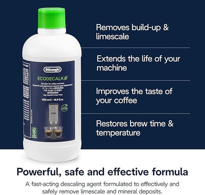 De'Longhi EcoDecalk Descaler 2-Pack, Eco-Friendly Universal Descaling Solution - Image 4