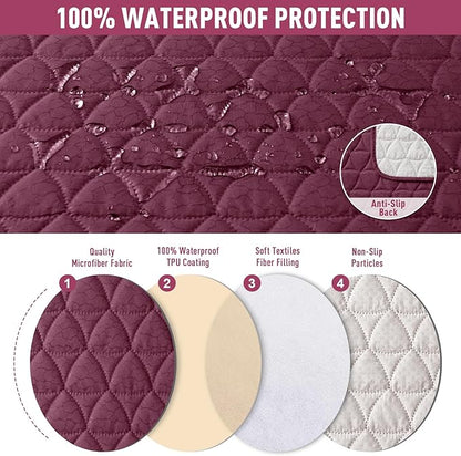 TAOCOCO 100% Waterproof Loveseat Recliner Cover - Image 4