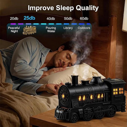 Valentine's Day Train Humidifier 300ml, Dual Mist Outlets Cool Mist Diffuser - Image 5