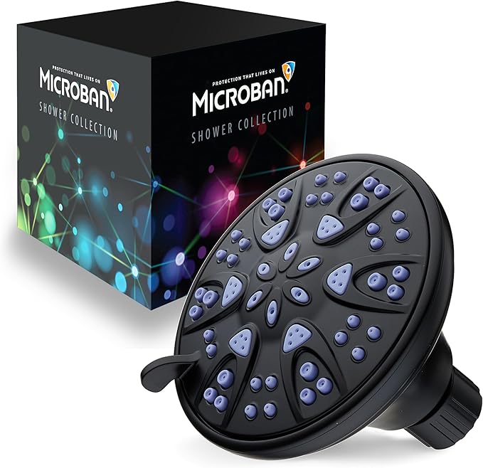 AquaDance Antimicrobial – Anti-Clog High-Pressure 6-Setting Shower Head - Image 3