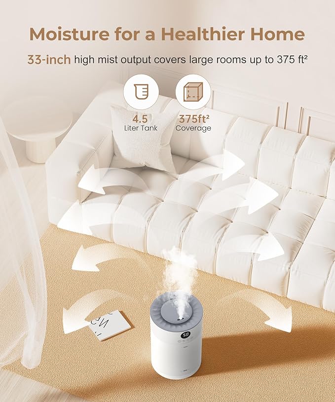 Abolee Humidifiers for Plants 4.5L Cool Mist - Image 7