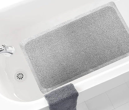 Non Slip with Suction Cups Loofah Bathmat 27"x15" & 29.5"X16.9", PVC Loofah - Image 3
