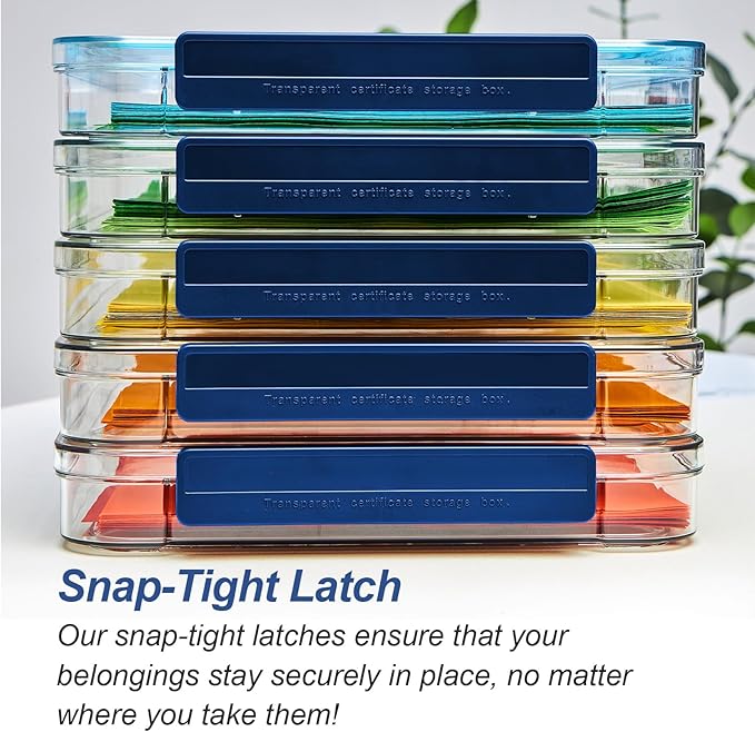 Clear Portable Slim Project Case 9 X 13 Plastic Storage File Box - Image 5