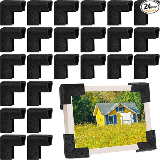 24 Pcs Foam Corner Protectors for Shipping, L-Shaped Edge Guards for TV Moving by Pwbarwq