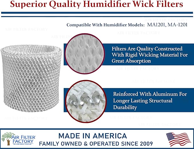 Air Filter Factory Replacement For Essick Air MA1201, MA-1201 Humidifier Wick - Image 2