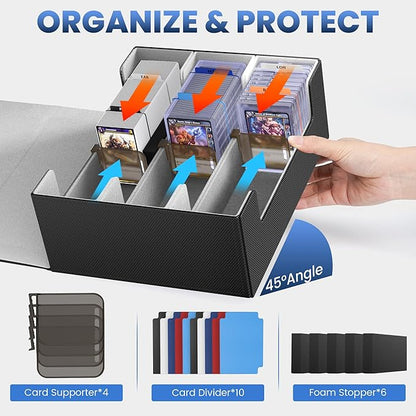 Card Storage Box For Trading Cards 1800+, Card Deck Box - Image 3