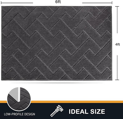 PURRUGS Easy Care Area Rug 4ft x 6ft, Non-Slip Machine Washable Entry Rug - Image 2
