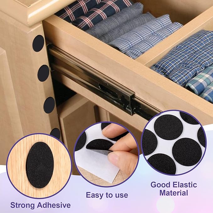 160 Pcs Small Felt Furniture Pads, Self-Adhesive EVA Foam Dot Circles, Round - Image 4