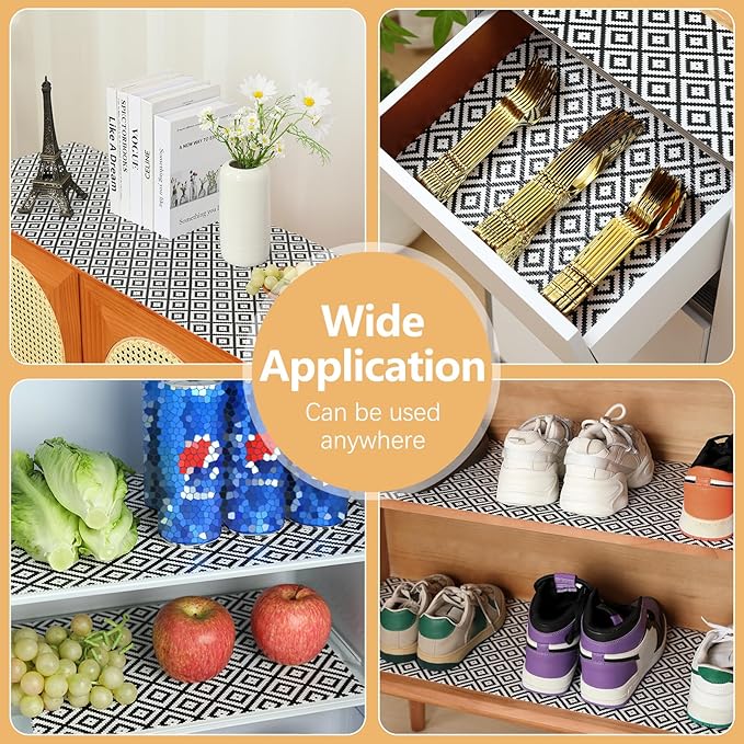 Drawer Shelf Liner Non Adhesive, Slip Resistant Easy to Clean Protect Kitchen - Image 6