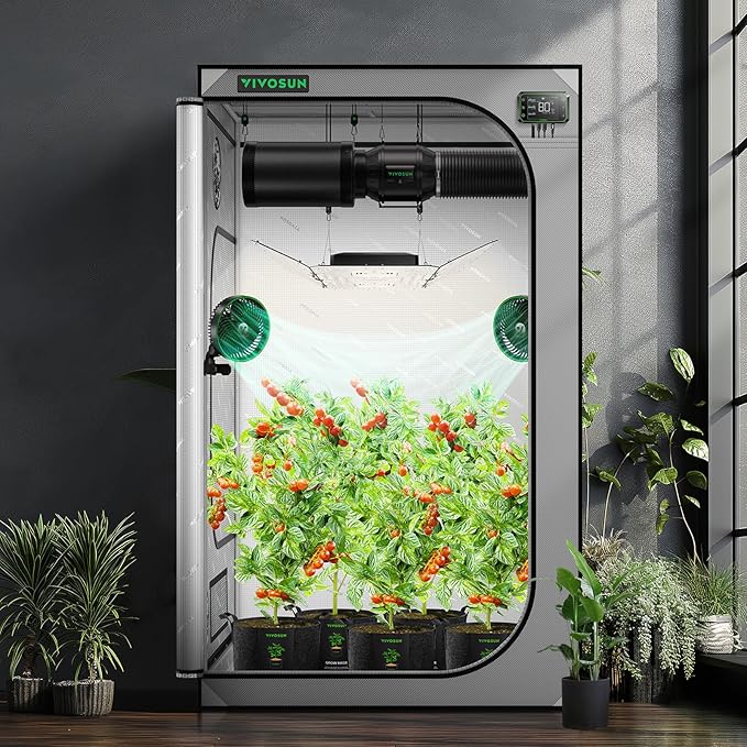 VIVOSUN G448 48"x48"x80" Grow Tent, 4x4 FT Advanced Gray Grow Tent - Image 8