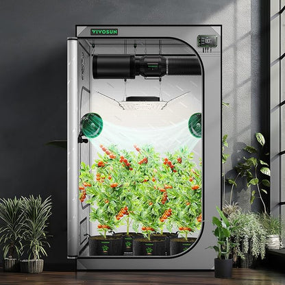 VIVOSUN G448 48"x48"x80" Grow Tent, 4x4 FT Advanced Gray Grow Tent - Image 8