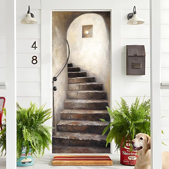 3D Door Stickers, Peel and Stick Vinyl Wallpaper, Self-Adhesive Mural Door Cover - Image 4
