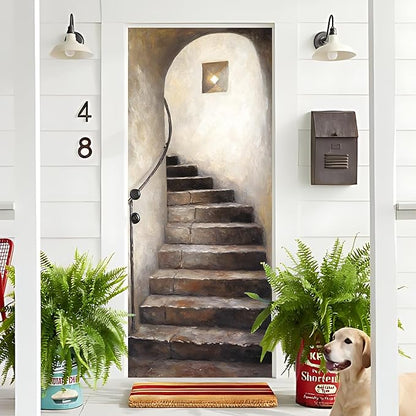 3D Door Stickers, Peel and Stick Vinyl Wallpaper, Self-Adhesive Mural Door Cover - Image 4