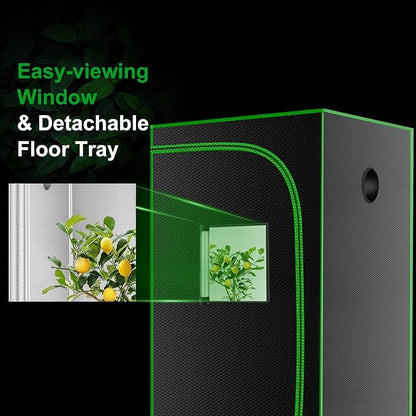 MELONFARM 32"x32"x63'' Grow Tent, High Reflective 600D Diamond Mylar Canvas - Image 5