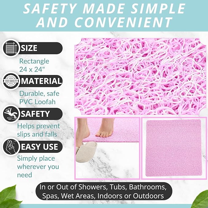 Enkosi Loofah Shower Mat Non-Slip - Image 4