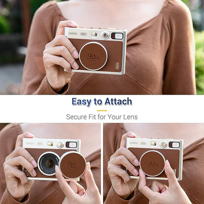 Retro Leather Lens Cap for Fujifilm Instax Mini EVO, Accessories for Fuji Mini - Image 4