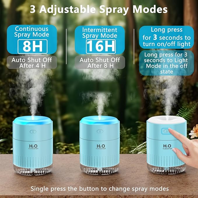 Colorful Mini Humidifier, USB Rechargeable Humidifier, small humidifier - Image 4