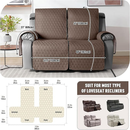 TAOCOCO 100% Waterproof Recliner Cover, Non-Slip Washable Reclining Couch Cover - Image 3