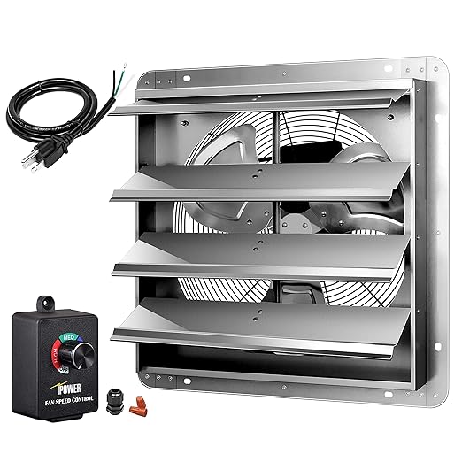 Simple Deluxe 18 Inch Wall Mounted Shutter Exhaust Fan by SimpleDeluxe