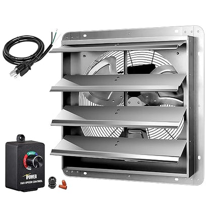 Simple Deluxe 18 Inch Wall Mounted Shutter Exhaust Fan by SimpleDeluxe