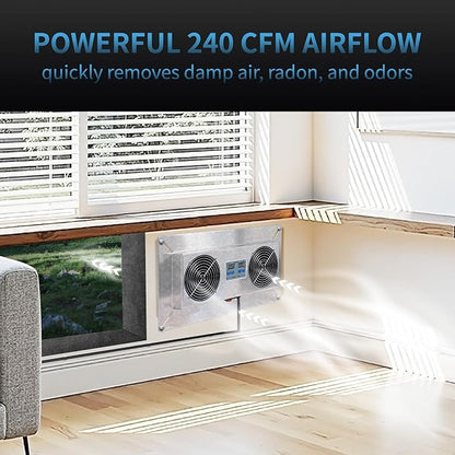 240 CFM Crawlspace Vent Fan, - Image 2